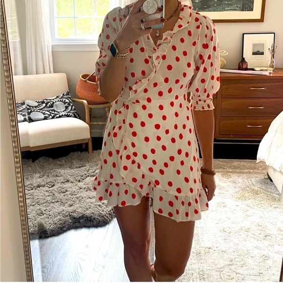 Rixo X Target Polkadot Wrap Mini Dress - Picture 9 of 9